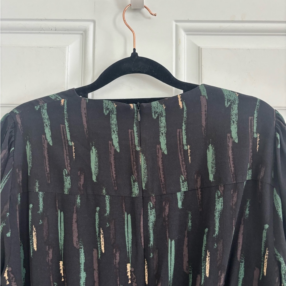 Zara Gabriela Abstract Patterned L/S Short Dress, Size Medium - Picture 13 of 15